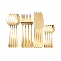 16pcs gold stainless steel cutlery tableware set dinnerware flatware set forks knives spoons set wedding home party silverware