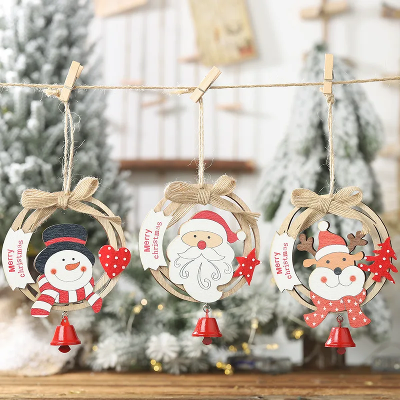 

christmas decorations for home новый год adornos 2019 navidad wreaths hang bell pendant christmas tree decorations елочная деко