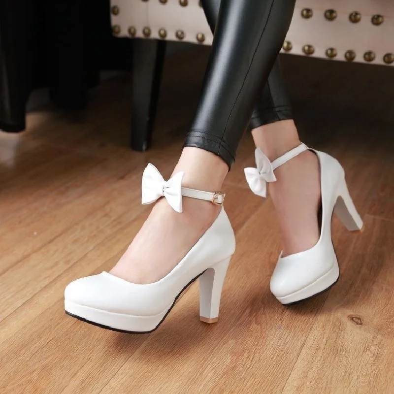 

Korean version girl's shoes student's high heel shoes bow princess shoes single shoes women's dance shoes girl's shoes dance