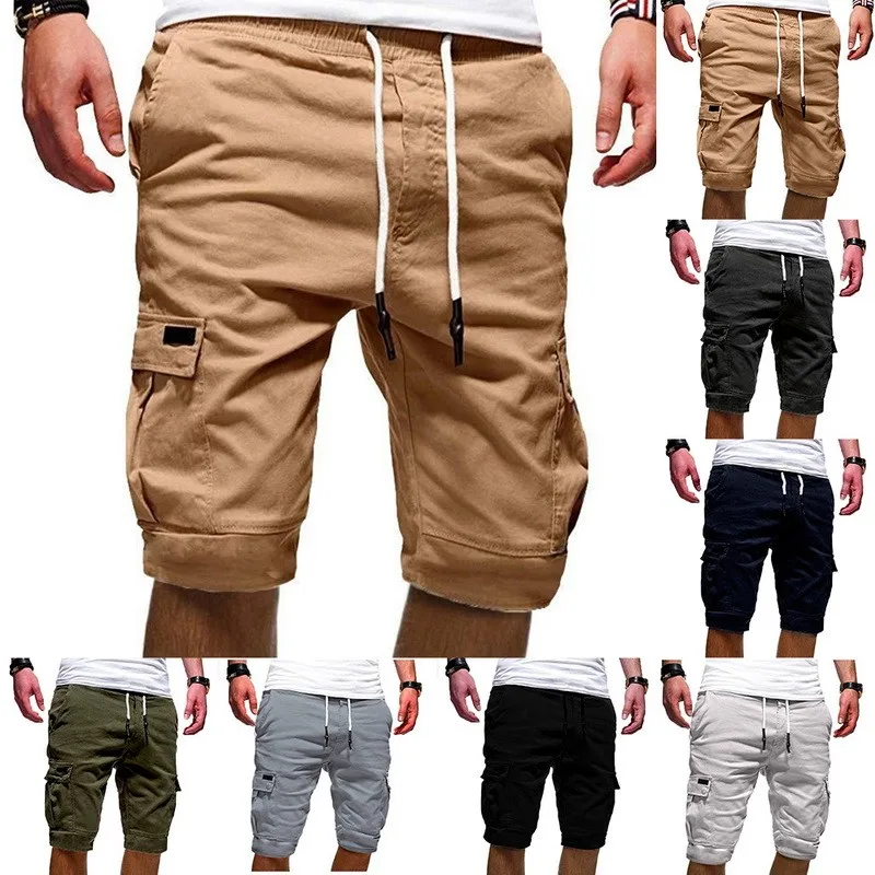 

Five-shorts Short Casual Summer Pants Shorts Sales New Hot Multi-pocket Mens Brand Male New Solid Fashion Men Shorts Men's New