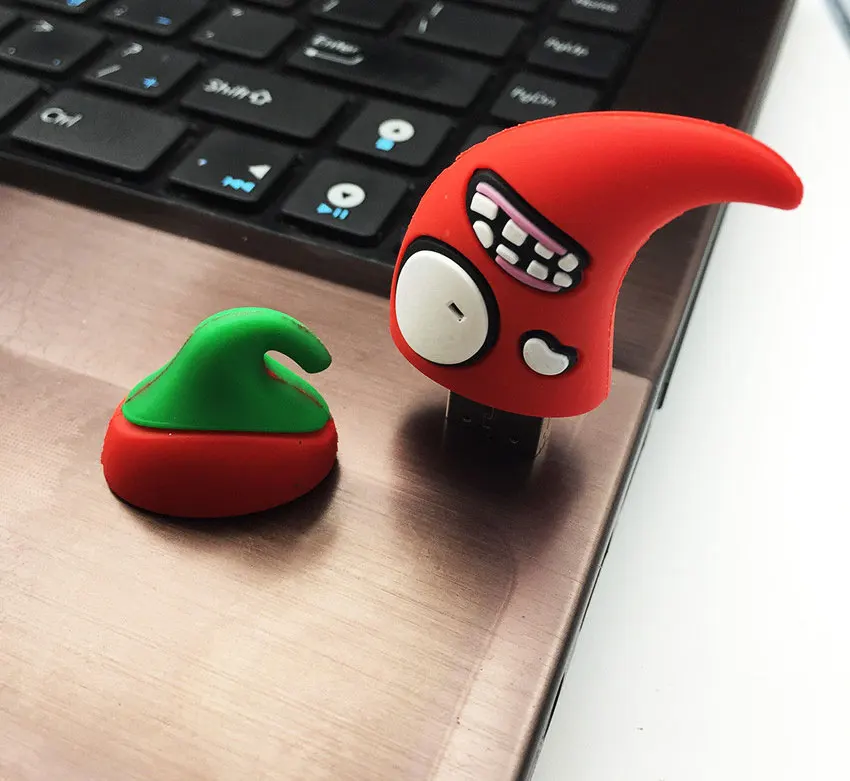 USB Flash Drive 128gb cartoon Funny Vegetable Chili 4GB 8GB usb 2.0 32GB 64GB Portable pendrive 16GB Memory Stick Pen Drive Gift