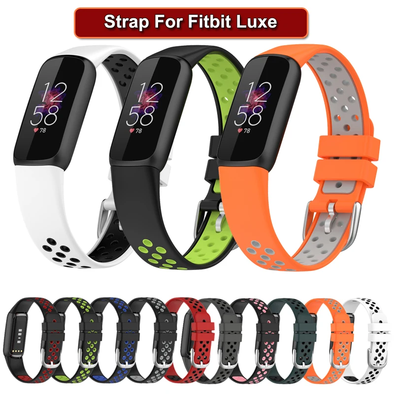 Soft Silicone Watchstrap Replacement Wrist Watch Band For Fitbit Luxe Smart Watch Sport Watchband Wristband Bands Accessories color wrist strap for fitbit luxe silicone band smart watch accessorie for fitbit luxe smart wristband strap replacement bands