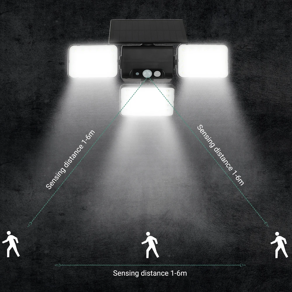 Дешево Светильник уличный на солнечной батарее, 90 светодиодный, водонепроницаемый, с датчиком движения, для украшения сада Pаспродажа Светильник уличный на солнечной батарее, 90 светодиодный, водонепроницаемый, с датчиком движения, для украшения сада