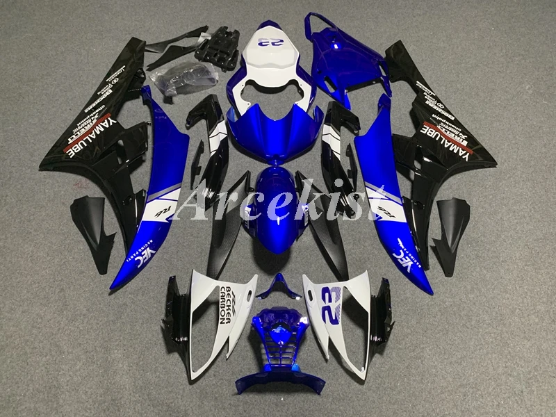 

Injection Mold New ABS whole Motorcycle Fairings kit Fit for YZF-R6 R6 2006 2007 06 07 Bodywork set blue white