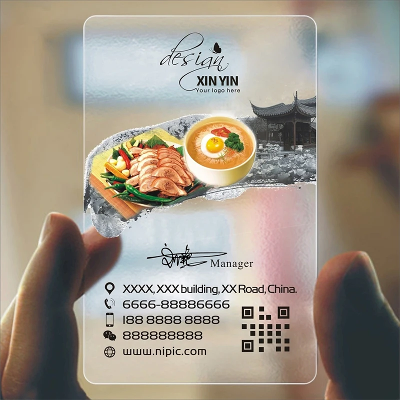 100 шт./200 шт./500 шт./лот визитные карточки из ПВХ на заказ |