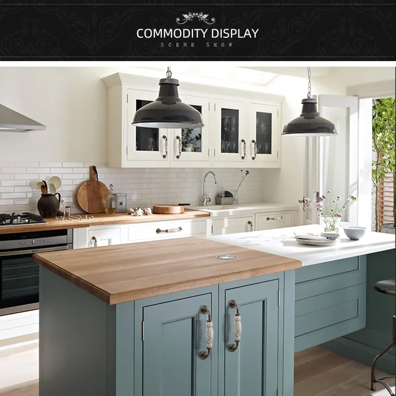 Античная Мебель ручки Мрамор вены Керамика для Кухня шкафы кабинет дверные ящика