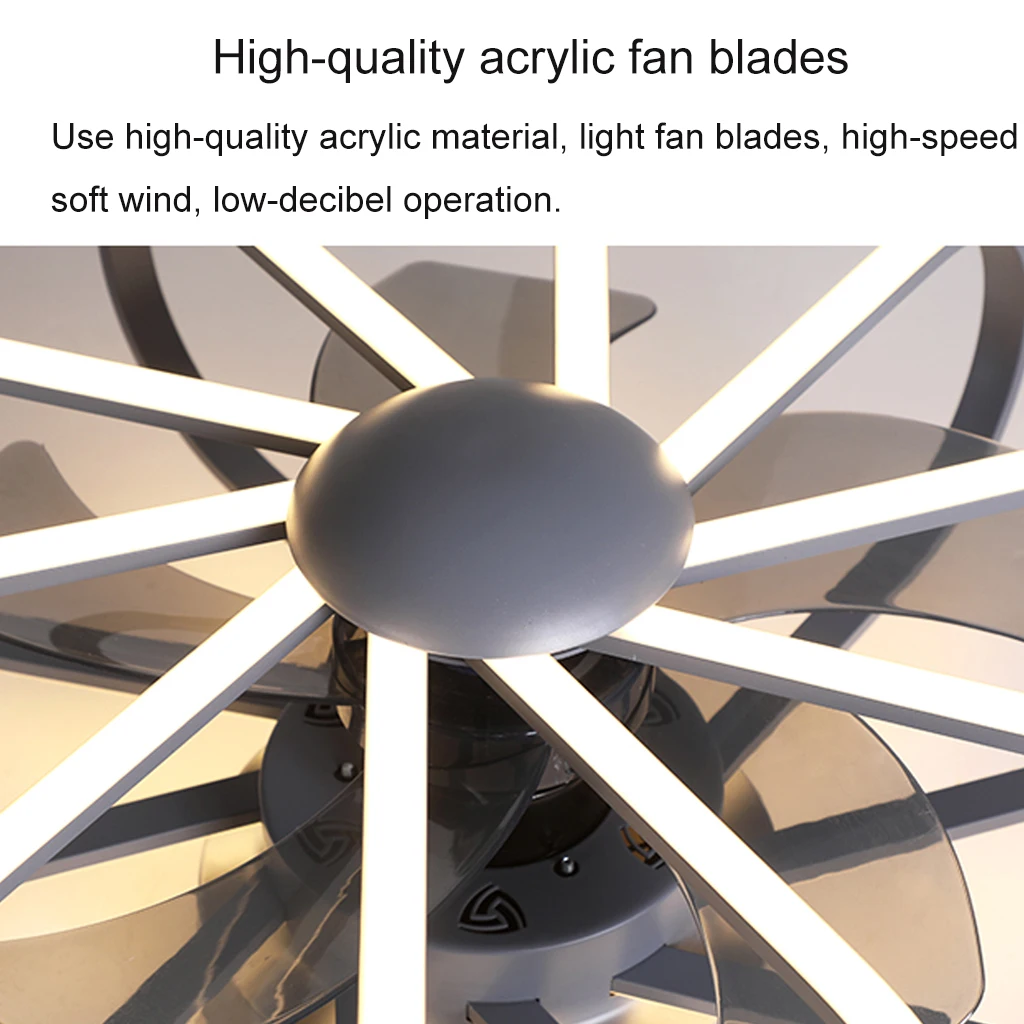 

112W Ceiling Fan Lights For Living Room LED Invisible With Remote Control Modern Adjustable Wind Speed Very Silent Club Fan Lamp