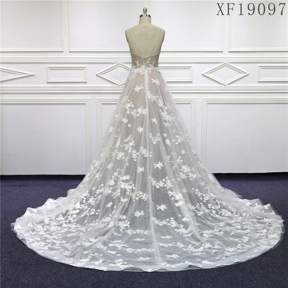 Прекрасное свадебное платье трапециевидной формы для невесты XF19097 | Свадьбы и