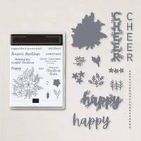 cheer star grass snowflake stamps and dies new arrival 2021 scrapbook diary decoration stencil embossing template diy handmade