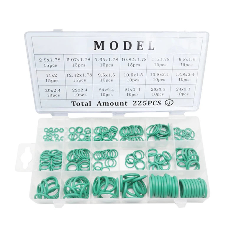 18 размеров 225 шт. резиновое уплотнительное кольцо для автомобиля ремонт