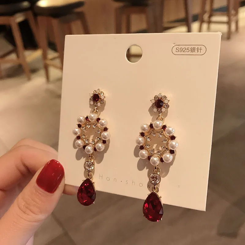 Новое поступление 2019 винтажная Капля воды женские серьги-подвески симметричные