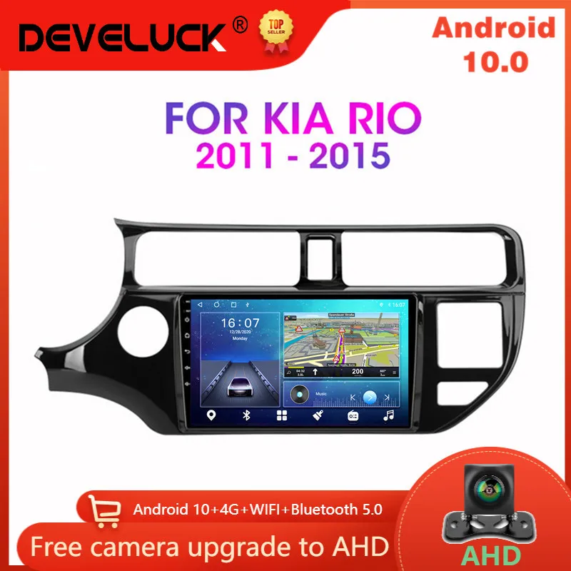 

Android 10 2 Din Car Radio Multimedia Video Player For KIA K3 RIO 2011 - 2015 RDS GPS Navigation 4G Split Screen play Stereo DVD