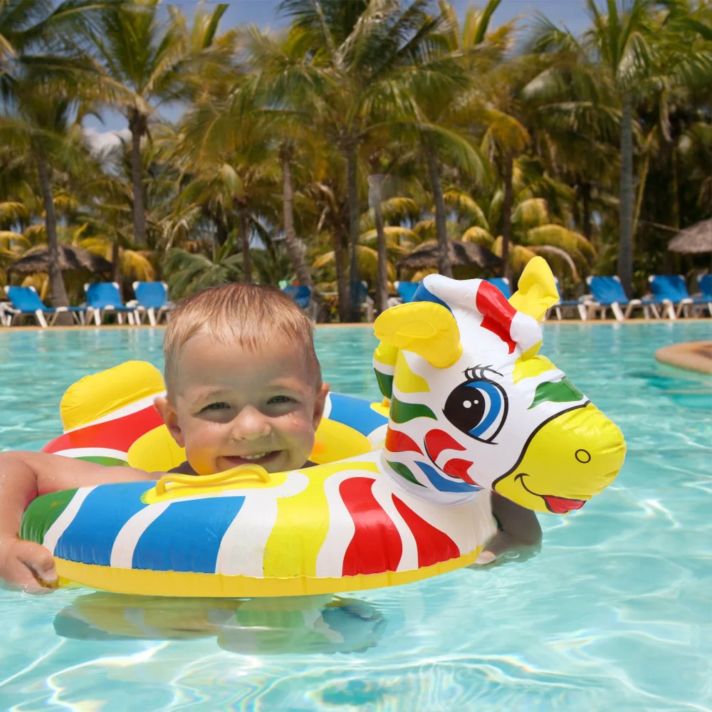 

2pcs Baby Pool Float Seat Swim Ring Animal Design Swimming Ring Swim Pool