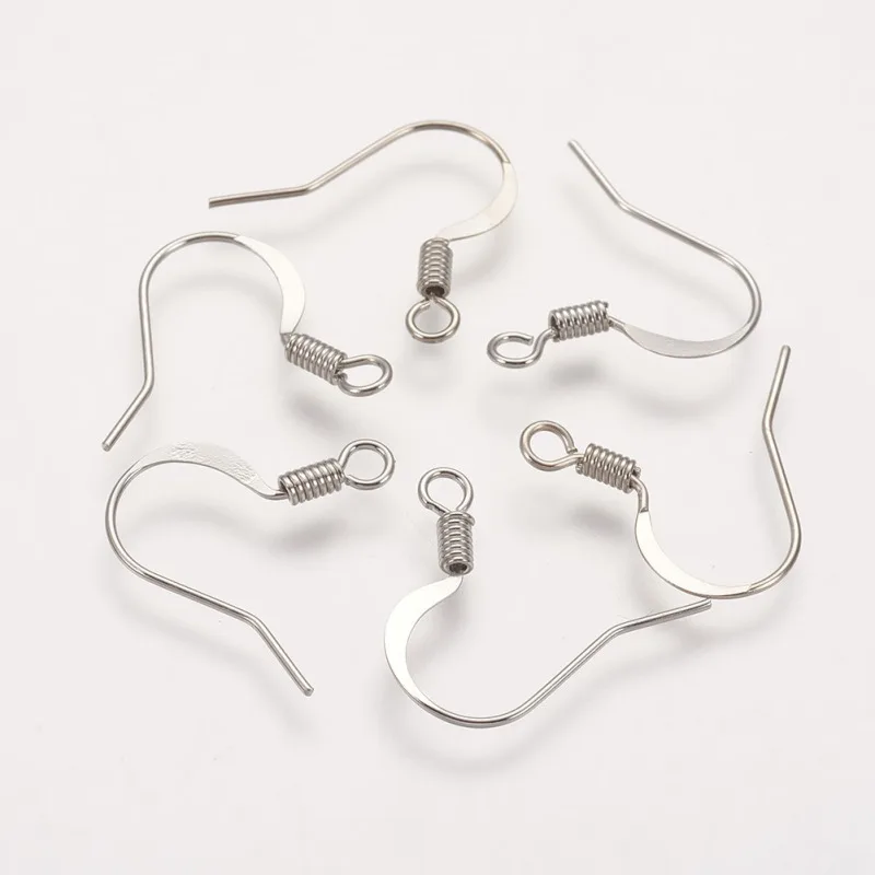 

1000pcs Brass Metal Earring Hooks Ear Wire Earring Findings Nickel Free 15mm for Jewelry Making DIY Findings