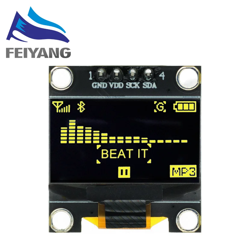 10 шт. 4 контактный 7 белый/синий/желтый синий 3 5 дюймовый модуль дисплея 128X64 OLED для