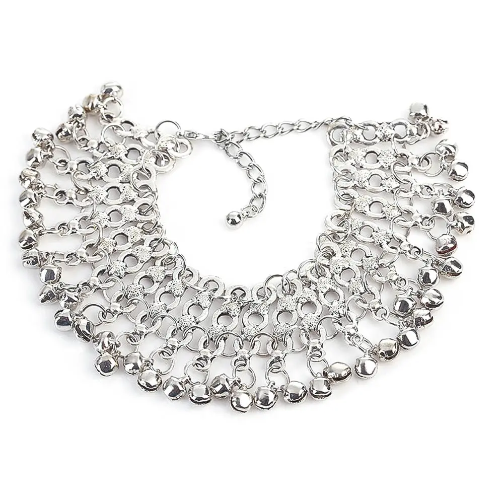 

1 Pair Ethnic Style Anklets Chain Silver Color Ankle Bracelet Jewelry Women Dance Fashion Foot Chain Bohemian Sexy Leg Chains