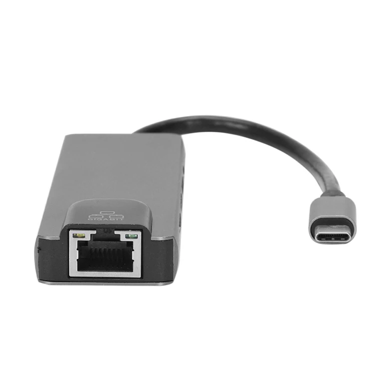

5 in 1 USB Type C Hub 4K USB C Hub to Gigabit Ethernet Rj45 Lan Adapter for Macbook Pro Thunderbolt 3 USB-C Charger
