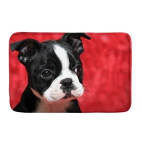 cute boston terrier non slip door mat custom doormat indooroutdoor personalized carpet