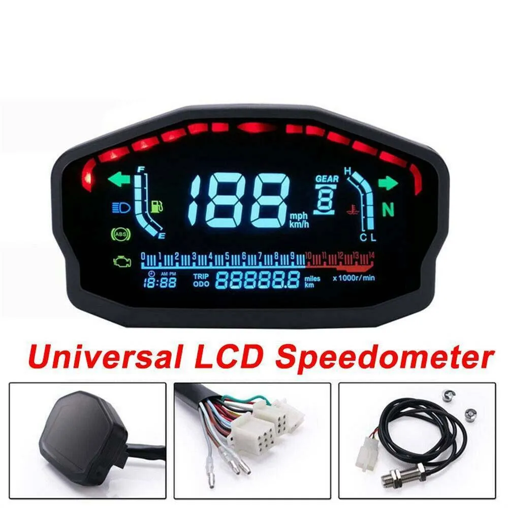 Цифровой спидометр с ЖК дисплеем для мотоцикла 1 2 4 цилиндра одометр подсветкой BMW