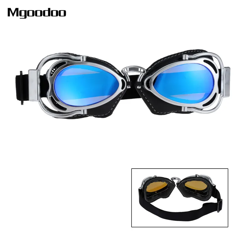 

Motorcycle Goggles Retro Helmet Jet Ski Steampunk Goggles Motor Cross Pilot Glasses Motocross Sunglasses Sports Ski Goggles