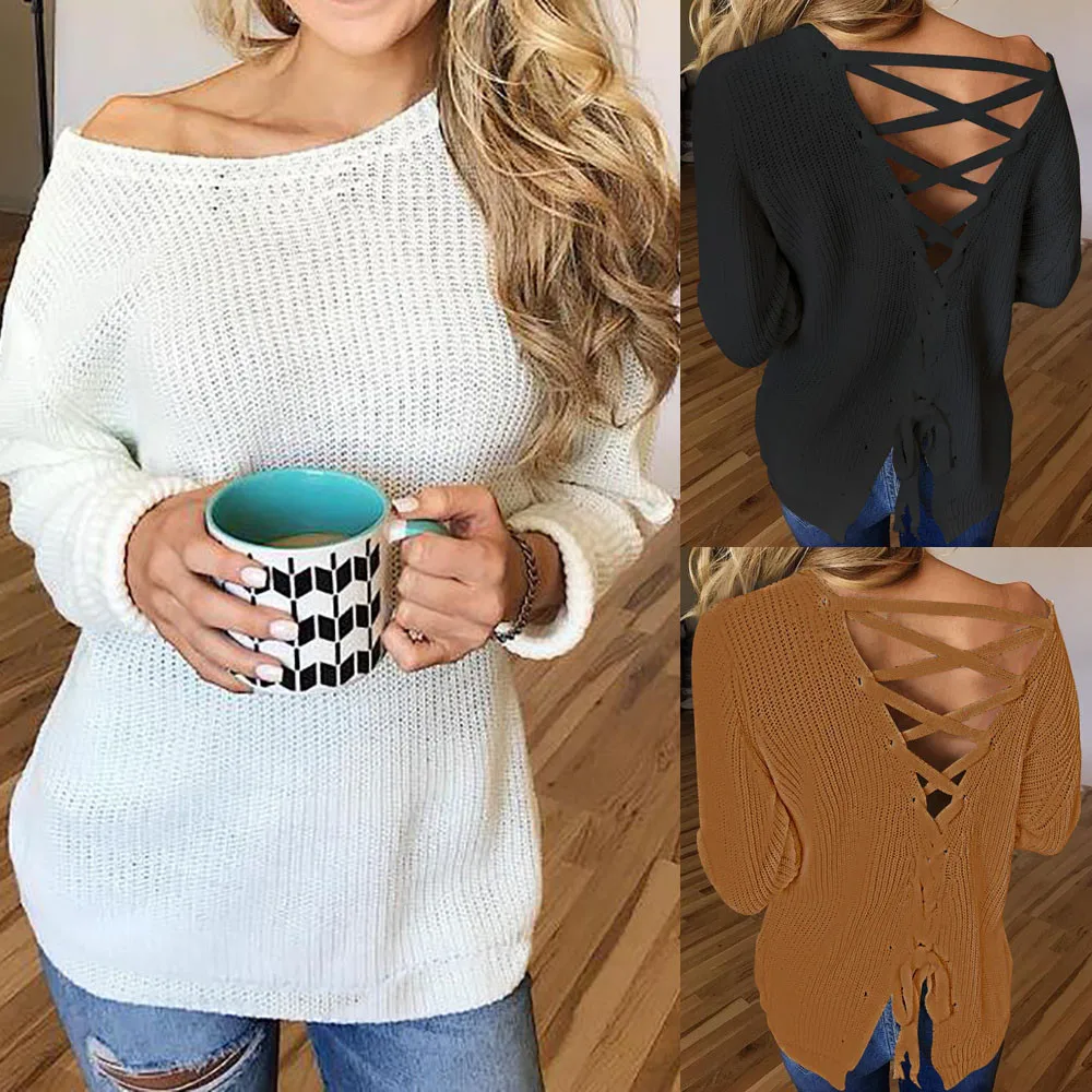 Кашемировые женские свитера больших размеров вязаные Повседневные с длинным