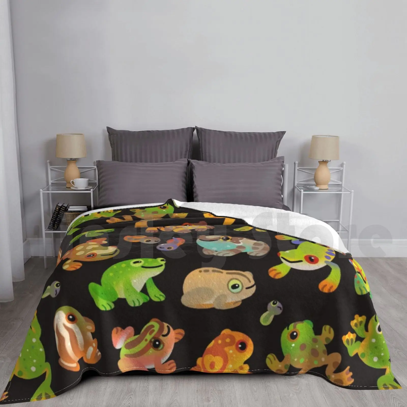 Модное темное одеяло с лягушкой на заказ 2444 дерево лягушка животное милое