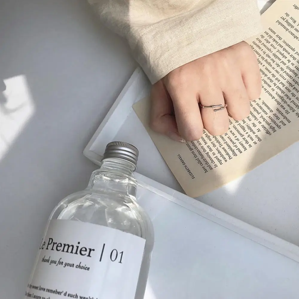 Кольцо неправильной геометрической формы регулируемое из бамбука | Украшения и