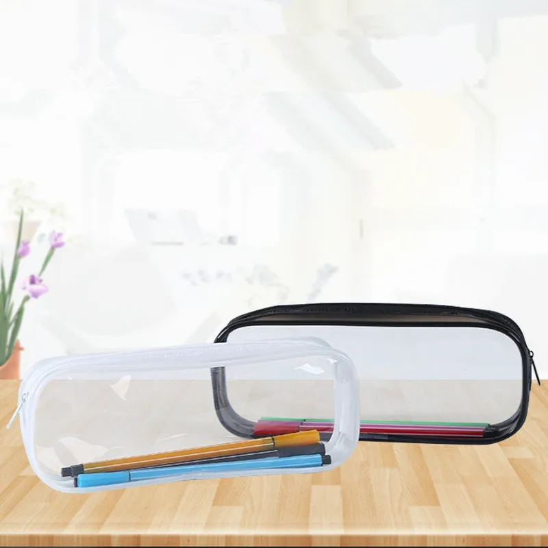 

Transparent stationery bag, special stationery bag for exam, simple transparent PVC plastic storage bag