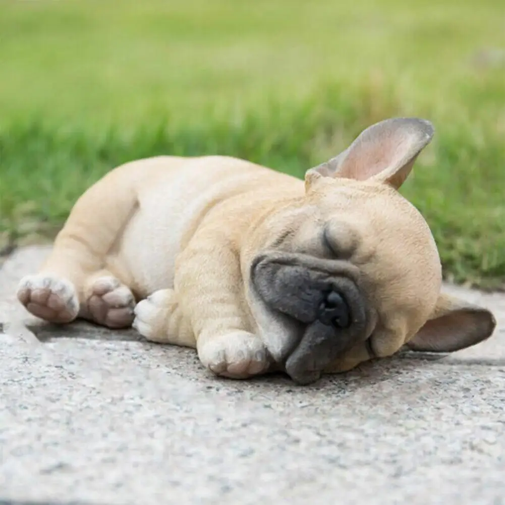 

Полимерная статуя щенка, скульптура французского бульдога, комнатное и уличное украшение, украшение для дома, сада, двора, лужайки