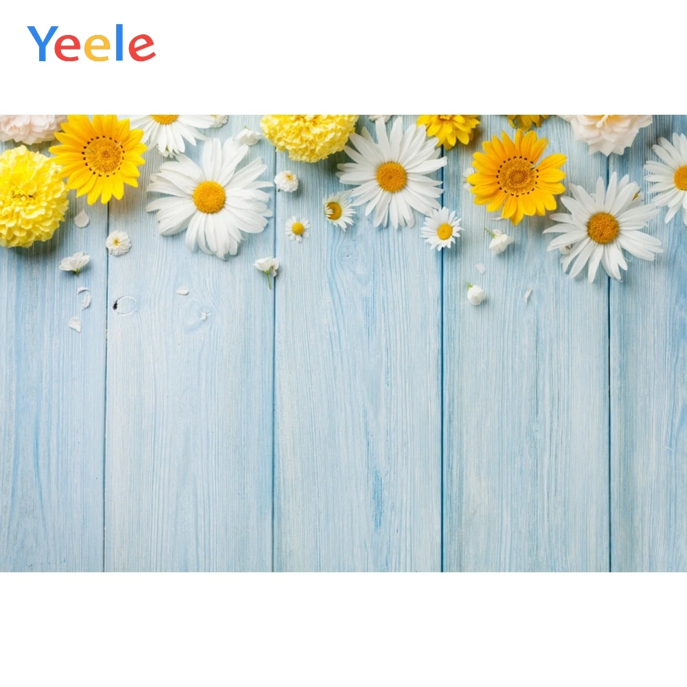 Фоны Yeele для фотосъемки с деревянными досками подсолнухами детскими питомцами и