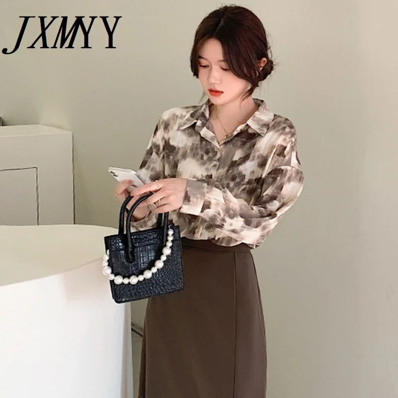 JXMYY Новинка осени 2021 стильная модная элегантная яркая однобортная шифоновая