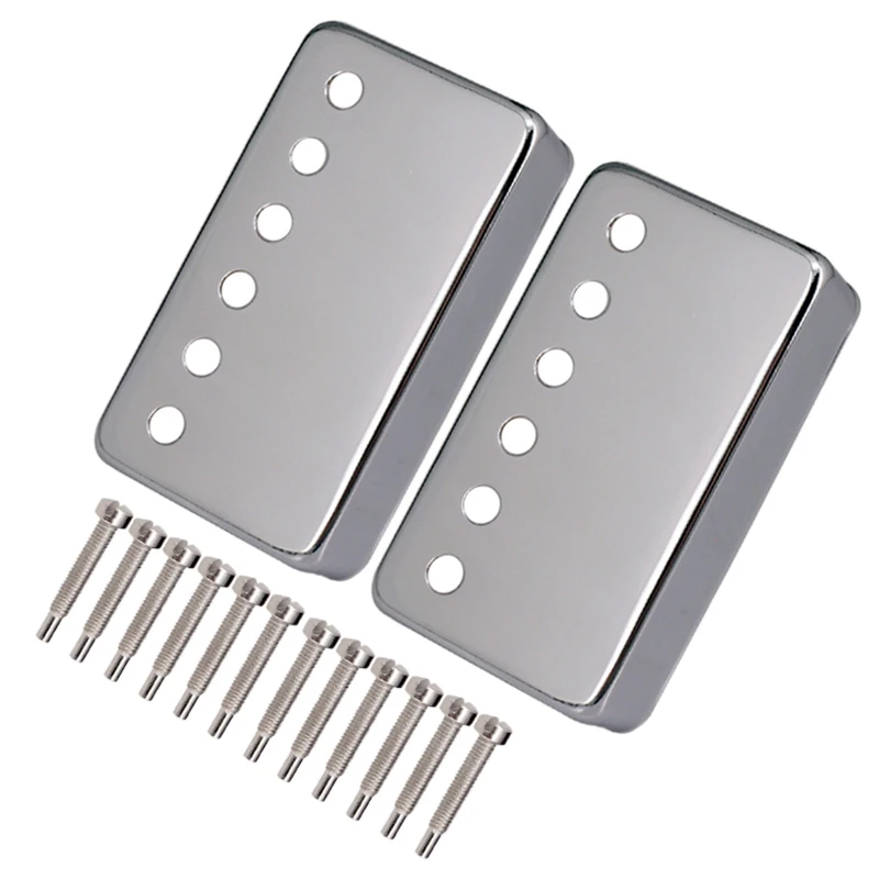 

Set of 2 Humbucker Pickup Covers Metal Accessories for Electric Guitar Pickups Compatible with LP Guitars 50mm 52mm