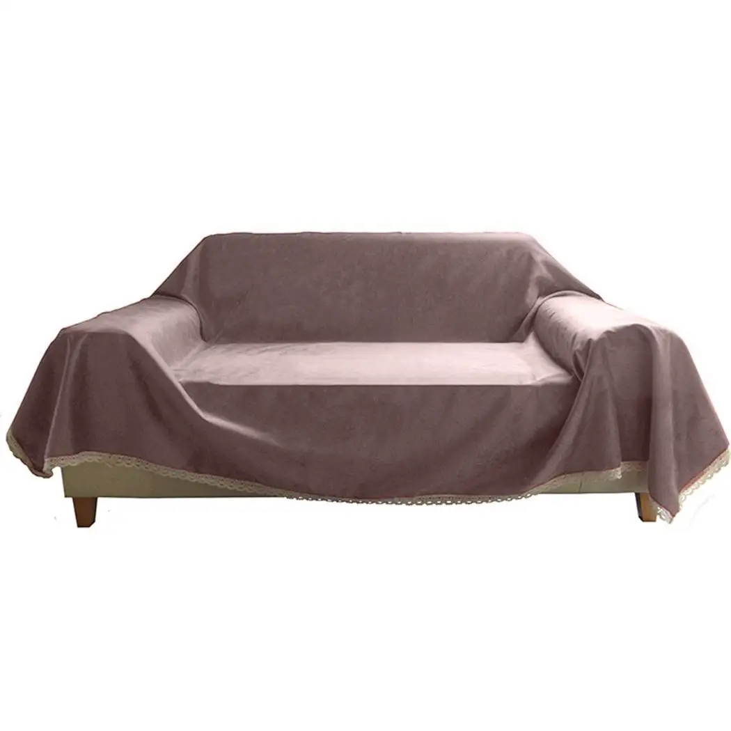 Однотонный мягкий чехол для дивана гостиная синий желтый светло-серый