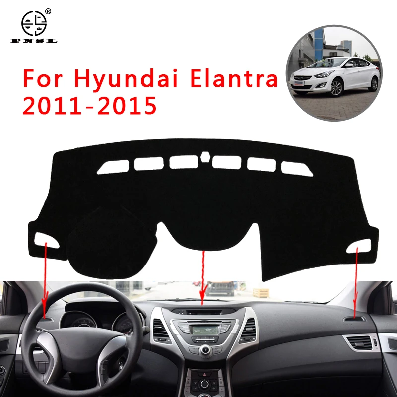 PNSL крышка приборной панели автомобиля Даш коврик ковёр для Hyundai Elantra 2011 2012 2013 2014 2015