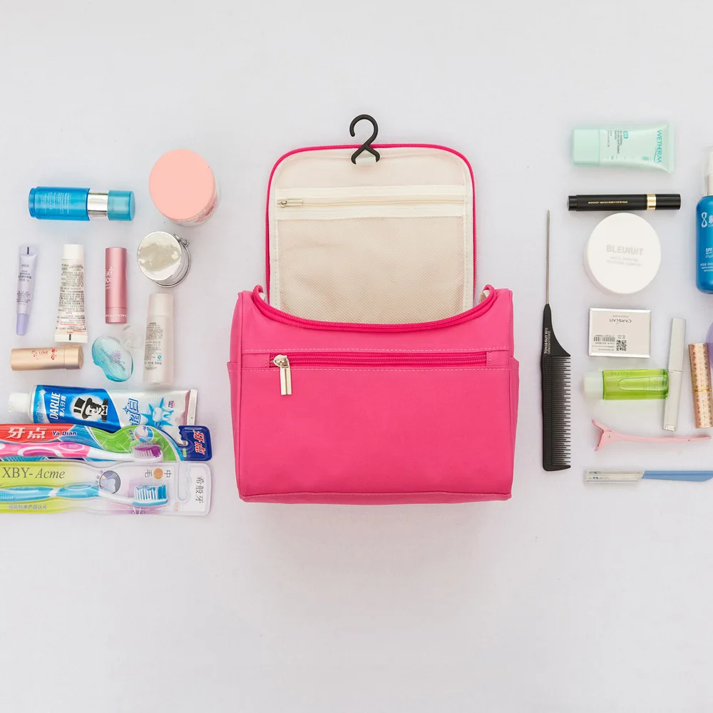 Portable Fashion Simple Large Capacity Travel Wash Bag Waterproof Oxford Cloth Portable Storage Bag B016