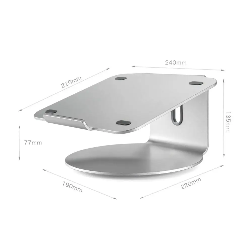 

360 Degrees Rotation Aluminum Alloy Laptop Stand Heat Dissipation Notebook Computer Stand