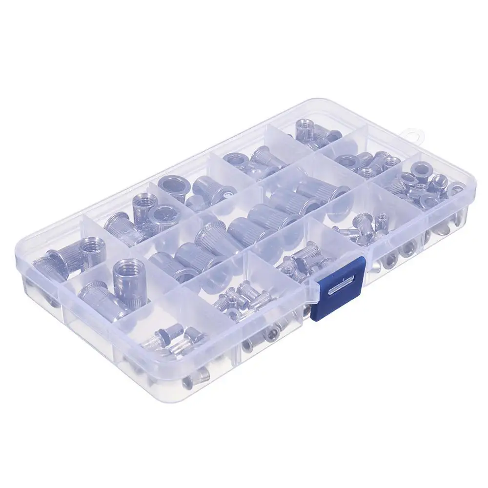 ALLSOME 93 шт. заклепки из нержавеющей стали гайка вставка набор м3 М4 М5 М6 М8 М10