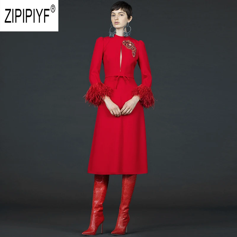 Женское платье с бахромой длинным рукавом и бантом Z2574|Женские платья| |