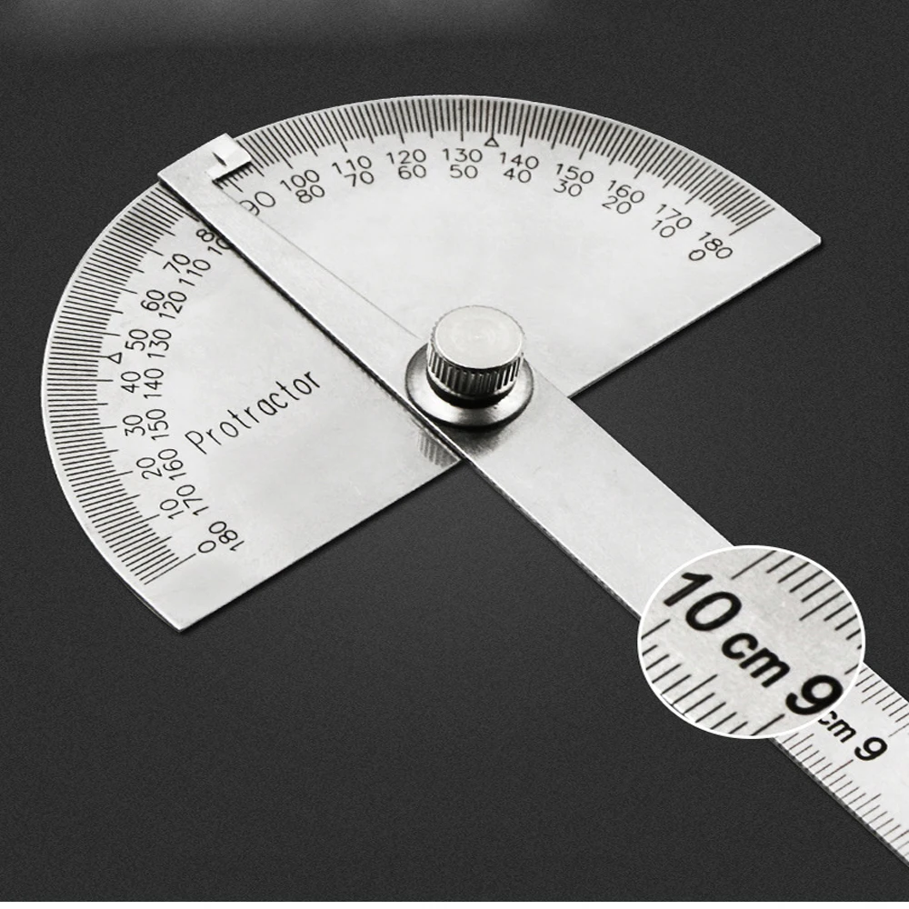 DIY Нержавеющая сталь 180 градусов транспортир Angle Finder измерительная линейка