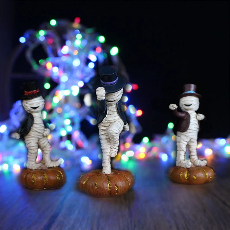 

Halloween Decorations Music and Dance Mummy Statues Children's Toys in Car Interesting and Durable 3pcs SASI