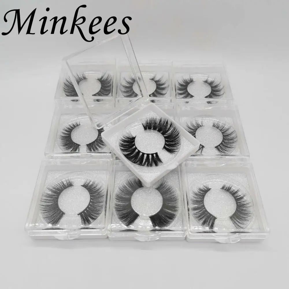 Minkees 10/20/50 Оптовая Продажа Блестящий бумажный квадратный чехол Упаковка Этикетка