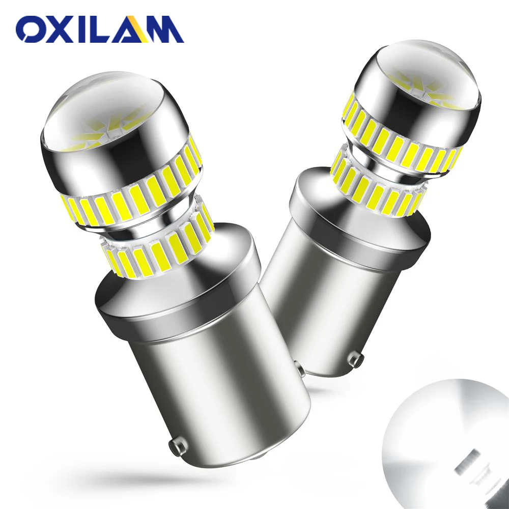 Светодиодный фонарь OXILAM 1156 4014 54SMD P21W BA15S 7506 светодиодный заднего хода ДХО