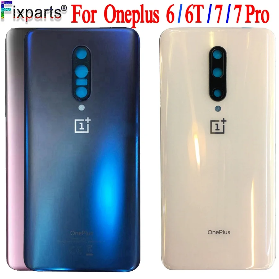 Оригинальное стекло для OnePlus 6 6T Задняя Крышка батарейного отсека заднее Oneplus 7 Pro 1