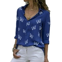 women blouses summer tops office oversize short sleeve lapel chiffon blouse female work print blouse plus size 5xl blusas mujer
