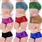 Женские сексуальные эротические шорты из лакированной кожи с высокой талией, сексуальные шорты для танцев на шесте, шорты для клуба, треугольные Мини-шорты русалки