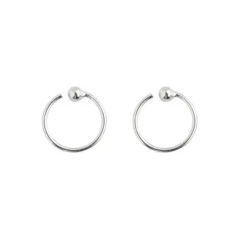 

S925 pure silver single-ring earrings simple S925 pure silver earring earrings New retro small earrings S925 pure A013EDN