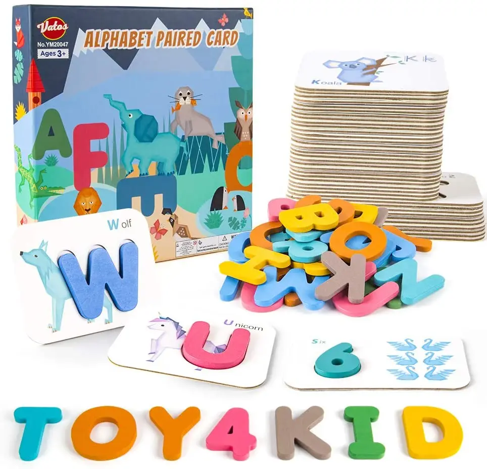 

Montessori Educational Wooden Toys Number Counting Alphabet 3D Wooden Puzzles Toys Educational Toys for Children 2 to 4 Years