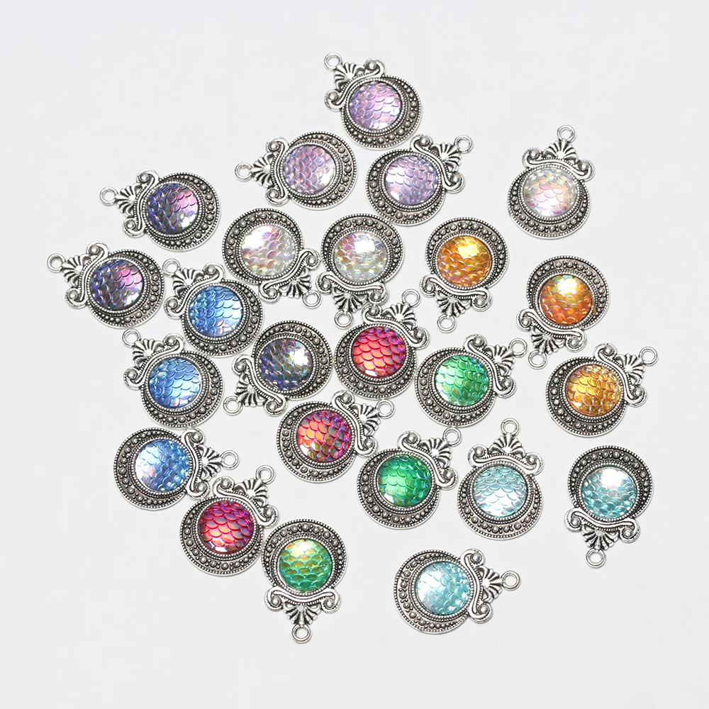 Цепочка для ключей из нержавеющей стали серебристого цвета 10 шт. весы русалки