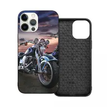 Harley Davidson Beautiful Sunset PC Glass TPU Phone Case for iPhone 12 11 Xs Xr X Pro Max Mini 7 8 Se2 Plus 6 6S