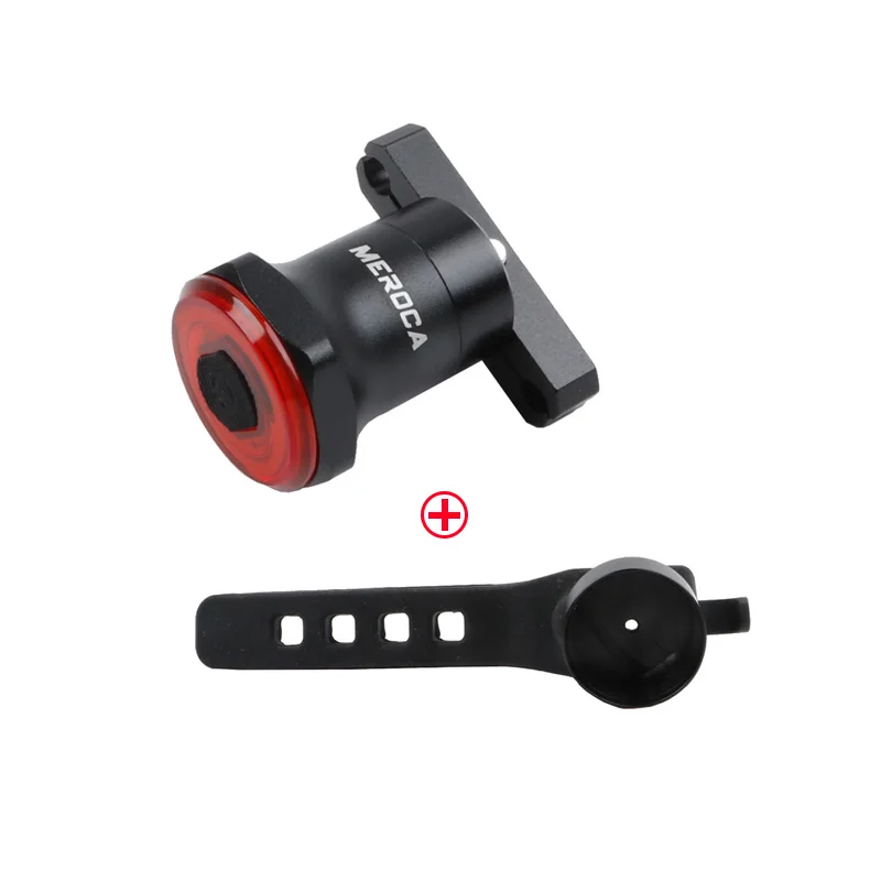 Light n 2 Brackets MEROCA тормозной зондирующий светильник-вспышка для велосипеда, задний светильник, автоматический запуск/остановка IPx6, водонепроницаемый светодиодный велосипедный задний светильник с usb зарядкой - Цвет: Light n 2 Brackets